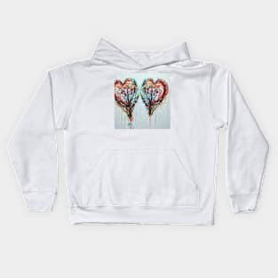 colorful  hearts Kids Hoodie